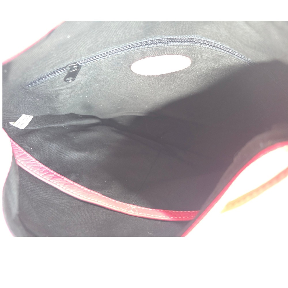 Tig & Co Pink Pebbled Genuine Leather Hobo Shoulder Bag Contrast Stitch Slouchy - Picture 3 of 6